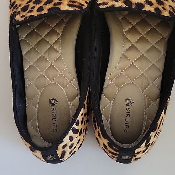 BIRDIES The Starling Leopard Print Flat Shoes Calf Hair Sz 7. 5  Cheetah - Picture 13 of 16